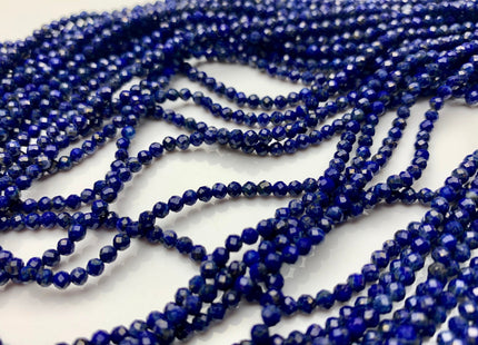 BEST DEAL 2 mm 3 mm AAA 100% Natural Faceted Round Tiny Lapis Gemstone Beads Genuine Natural Blue Lapis Loose Beads 13 Inches Strand #2495