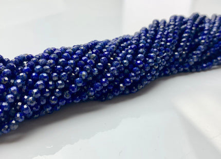 BEST DEAL 2 mm 3 mm AAA 100% Natural Faceted Round Tiny Lapis Gemstone Beads Genuine Natural Blue Lapis Loose Beads 13 Inches Strand #2495