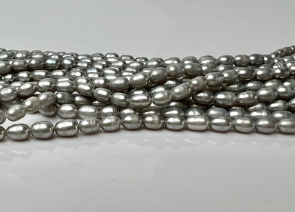 3.5-4x5-5.5 mm Gray Color Rice/Oval Freshwater Pearls Genuine Freshwater Tiny Seed Pearl Beads #P2274
