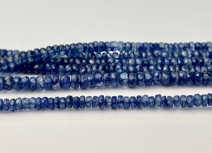 4-5 mm Natural Blue Kyanite Gemstone Beads Faceted Rondelle Shape Genuine Blue Kyanite Gemstone Beads 14 Inches Strand #4159