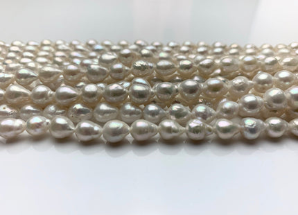 WHOLESALE 5-6x6-7 mm AA Natural White Baroque Freshwater Pearl Cultured Baroque Pearls Natural White Edison Baroque Freshwater Pearls #1354