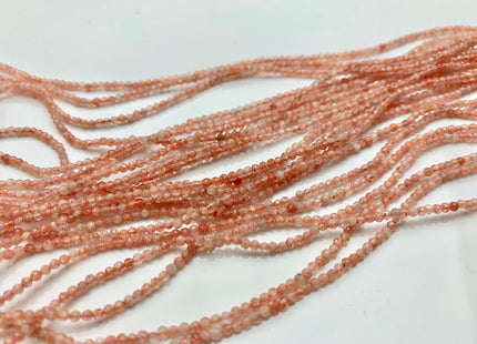 BEST DEAL 2mm 2.5mm Natural Faceted Round Sunstone Gemstone Beads Genuine Natural Orange Gemstone Loose Beads 15.5 Inches Strand #2527
