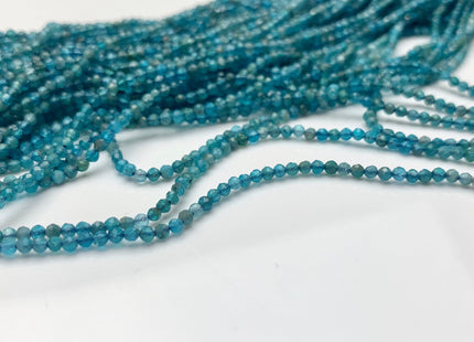 2 mm AAA Micro Faceted Round Apatite Gemstone Beads Top Quality Blue Apatite Faceted Gemstone Loose Beads #2317