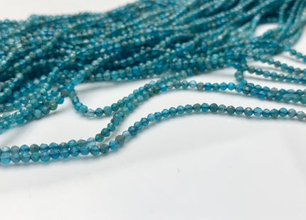 2 mm AAA Micro Faceted Round Apatite Gemstone Beads Top Quality Blue Apatite Faceted Gemstone Loose Beads #2317