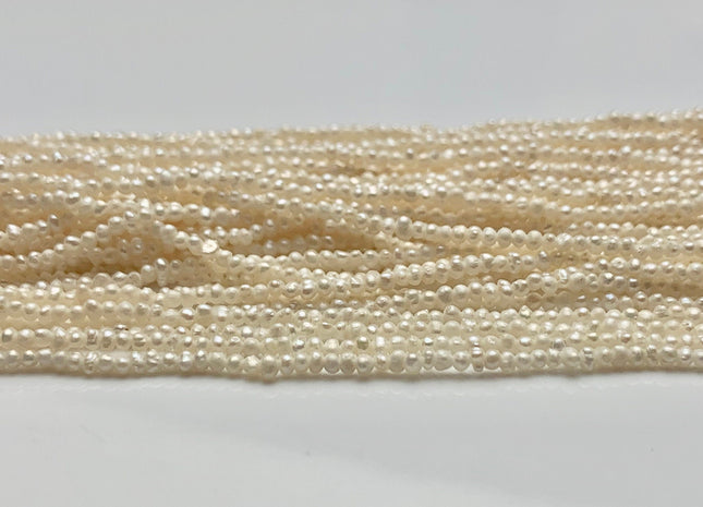 1.5-2mm Tiny Freshwater Pearl Beads Seed Pearls Natural White Freshwater Potato Pearl Beads Tiny Seed Pearls #P1045