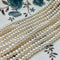 3x5mm 4x6mm AAA Natural White Freshwater Pearl Button Rondelle Pearl Beads #P1691
