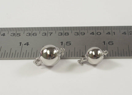6mm 8mm 10mm 12mm Genuine .925 Sterling Silver Smooth Shiny Ball Clasp, Sterling Silver Ball Clasp, .925 Silver Ball Safety Clasps #10339
