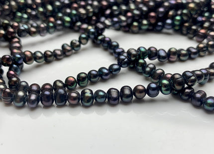 4 mm or 5 mm Peacock Potato Freshwater Pearl Beads Genuine Cultured Freshwater Pearl Beads Wedding Bridal Pearls #1541