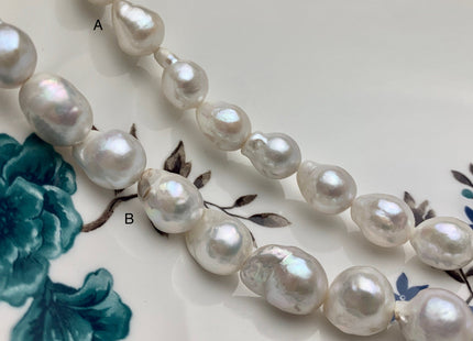 8-9x10-12 mm AAAA Very Rare Baroque Natural White Freshwater Pearls Top Quality Super High Luster White Baroque Pearls #P1599