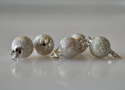 6mm 8 mm & 10mm Genuine .925 Sterling Silver Stardust Clasp Sterling Silver Ball Clasp 925 Stardust Silver Ball Safety Clasps #10338