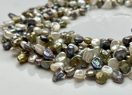 5x6-8 mm Gray White Keshi Freshwater Pearls Top Drilled Keshi Pearl Beads Rare Gray White Genuine Keishi Freshwater Pearls 90 Pieces #P1543