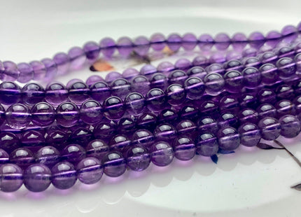 4mm 6mm 8mm 10mm 12mm AAA Top Quality Smooth Round Amethyst Beads, February Birthstone Beads Natural Darker Purple color Amethyst #486