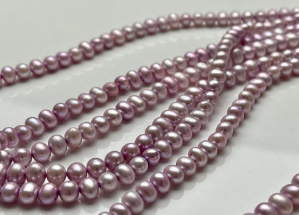 5-6 mm Rare Lilac Color Potato Freshwater Pearl Beads Genuine High Luster Lavender Color Freshwater Potato Pearls #1536