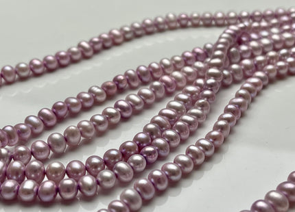 5-6 mm Rare Lilac Purple Color Potato Freshwater Pearl Beads Genuine High Luster Lavender Color Freshwater Potato Pearls #1536
