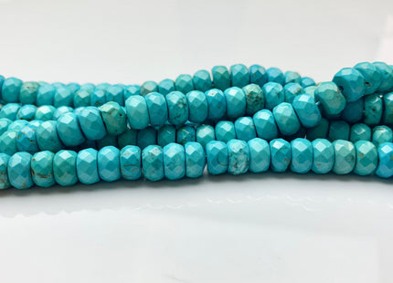 5x8 mm Faceted Rondelle Turquoise Beads #2584