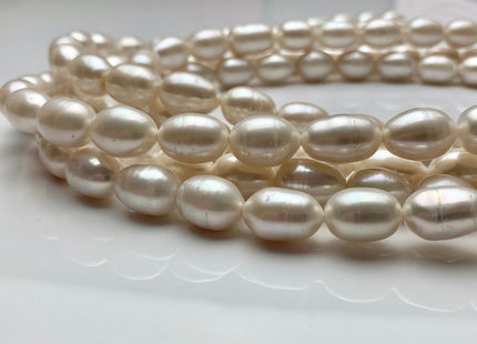 11x14-16 mm AA Natural White Freshwater Pearls Long Rice/Oval Shape Pearl Beads Genuine High Quality Freshwater Pearls. #1950