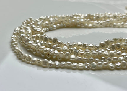 3-4mm AAA Natural White Keshi Nugget Freshwater Pearl Beads Keshi Pearls Genuine Freshwater Very Rare Tiny Keshi Nugget Pearls #P2126