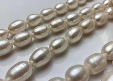 11x14-16 mm AA Natural White Freshwater Pearls Long Rice/Oval Shape Pearl Beads Genuine High Quality Freshwater Pearls. #1950