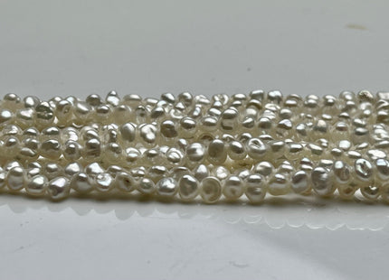 3-4mm AAA Natural White Keshi Nugget Freshwater Pearl Beads Keshi Pearls Genuine Freshwater Very Rare Tiny Keshi Nugget Pearls #P2126