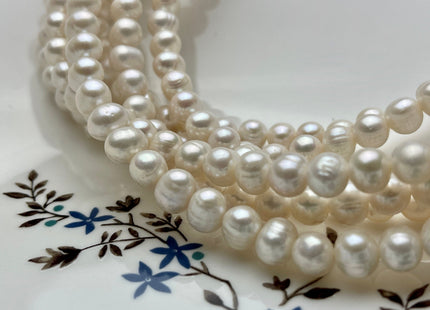 8-9 mm or 9-10 mm Natural White Potato Freshwater Pearls Genuine Natural Freshwater Pearl Beads White Freshwater Pearls #P2057