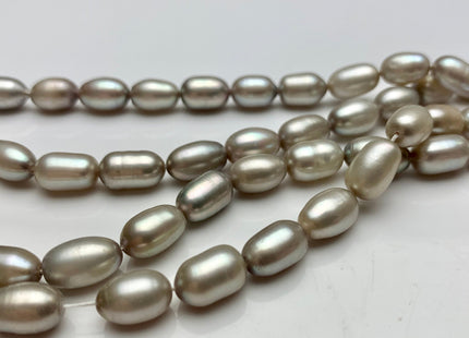 6x10-11 mm AAA Champagne Or Gray Color Freshwater Pearls Long Rice/Oval Shape Pearl Beads Genuine High Quality Freshwater Pearls #1681