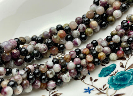 8mm 10mm AAA Smooth Round Watermelon Tourmaline Gemstone Beads genuine High Quality Turmaline Beads 15.5 Inches Strand #3836