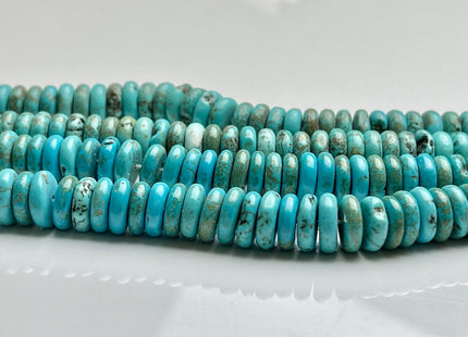 10-11 mm Smooth Rondelle Shape Turquoise Gemstone Beads Green Blue And Brown Color Turquoise #4066