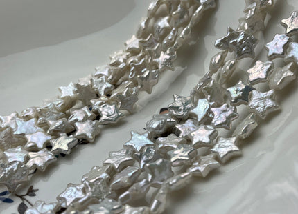3 Pieces 10-11 mm Rare Natural White Star Flower Shape Genuine Freshwater Pearl Beads Genuine High Luster Limited Edition Beads #P2142