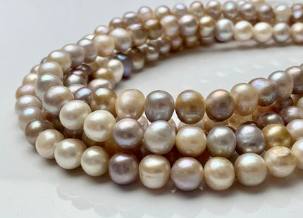 9-10mm AA Natural Seaweed Color Freshwater Pearls Potato Pearl Beads Genuine Natural Seaweed Pink Freshwater Potato Pearls 45 Pieces #P1467