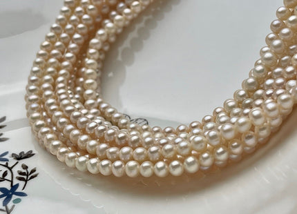 4-5 mm AAA Pale Pink Color Round Potato Freshwater Pearl Beads High Luster Genuine Pink Color Tiny Small Potato Freshwater Pearls #P2109