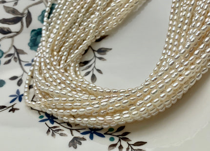 2-2.5x3.5 mm AAAA Natural White Rice Tiny Seed Freshwater Pearls High Luster Very Rare Genuine Natural High Luster Freshwater Pearls #P1480
