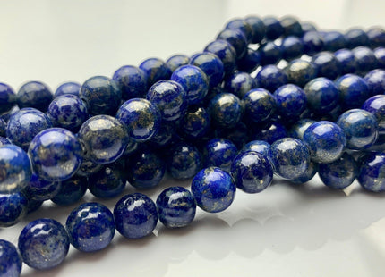 6mm 8mm 10mm Large Hole Natural Color Lapis Gemstone Beads Hole Size 2.0 mm Natural Blue Lapis Beads 8 Inches Strand #2840