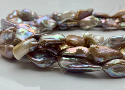 9-10x16-20 mm Biwa Stick Pearl Natural Seaweed Mauve Color Freshwater Pearl Beads Genuine Natural Biwa Stick Pearl #203