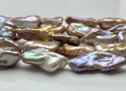 9-10x16-20 mm Biwa Stick Pearl Natural Seaweed Mauve Color Freshwater Pearl Beads Genuine Natural Biwa Stick Pearl #203