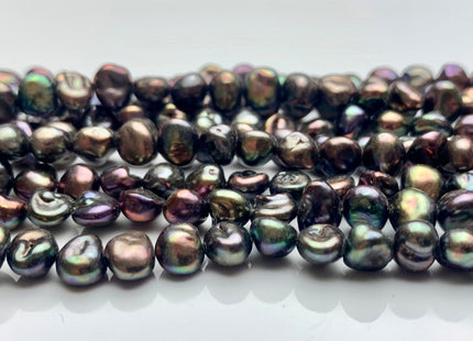 5-6 mm AA Peacock Color Keshi Nugget Freshwater Pearl Beads Center Drilled Keshi Pearls Genuine Rare Tiny Keshi Nugget Pearls #P1347