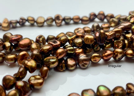 5-6 mm AAA Chocolate Brown Keshi Nugget Freshwater Pearl Bead Center Drilled Keshi Pearls Genuine High Luster Tiny Keshi Nugget Pearl #P1346