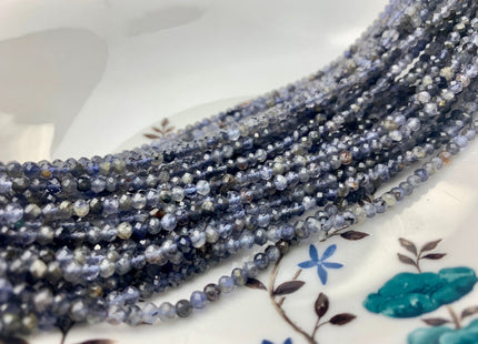 3x4 mm AAA Faceted Rondelle Iolite Gemstone Beads Genuine Natural Blue Multi Color Gemmy Iolite Loose Beads 15.5 Inches Strand #3047