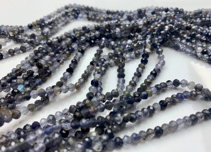 3x4 mm AAA Faceted Rondelle Iolite Gemstone Beads Genuine Natural Blue Multi Color Gemmy Iolite Loose Beads 15.5 Inches Strand #3047