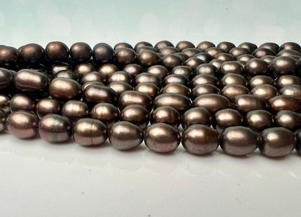 6x8 mm AA Dark Copper Brown Color Freshwater Rice/Oval Pearls Genuine Matte Chocolate Brown Freshwater Rice Pearl Beads #P2262