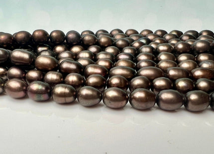 6x8 mm AA Dark Copper Brown Color Freshwater Rice/Oval Pearls Genuine Matte Chocolate Brown Freshwater Rice Pearl Beads #P2262
