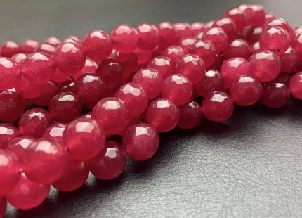 10 mm Faceted Round Fire Agate Gemstone Beads Heat Treated Ruby Pink Color Natural Fire Agate 15.5 Inches Strand #2660