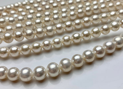8 mm AAA Extra Shiny Natural White Perfect Round Freshwater Pearls Genuine Natural Pearl Beads High Luster White Bridal Pearls #1803