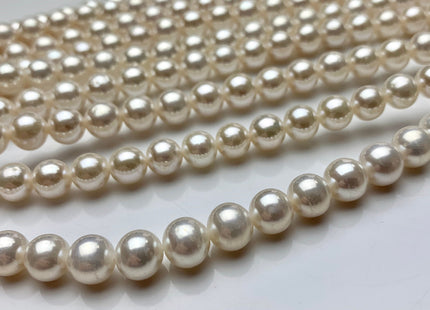 8 mm AAA Extra Shiny Natural White Perfect Round Freshwater Pearls Genuine Natural Pearl Beads High Luster White Bridal Pearls #1803
