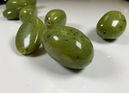 30x40 mm Natural Color Smooth Nugget Gemstone Obsidian / Tiger Eyes / Peridot Natural Color Chunky Gemstone large Hole 2.0 mm Beads #2209