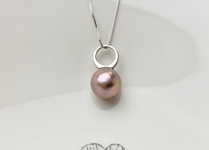 One Piece 925 Sterling Silver/Gold Pendant Setting Findings For Half Drilled Pearls Circle Design W/CZ Sterling Silver Pendant #10049-A