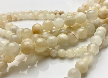 8mm 10mm Half Strand Large Hole Smooth Round Moonstone Gemstone Beads Hole Size 2.0 mm Natural White Moonstone Beads 8 Inches Strand #3767