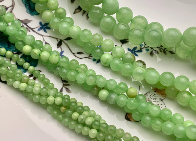4mm 6mm 8mm 10mm 12mm Natural Green Smooth Round Shape Calcite Gemstone Beads Top Quality Genuine Natural Green Calcite Gemstone Beads #3801