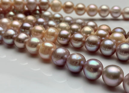 9-10 mm AA Natural Multi Pink Semi Round Freshwater Pearl Beads Genuine High Luster Smooth And Round Freshwater Pearls #1421