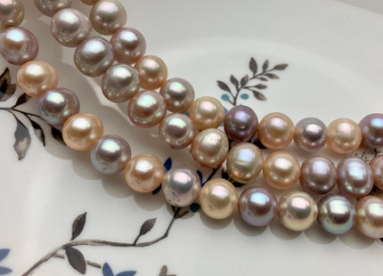 9-10 mm AA Natural Multi Pink Semi Round Freshwater Pearl Beads Genuine High Luster Smooth And Round Freshwater Pearls #1421