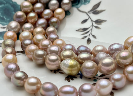 9-11 mm AA Rare Mixed Natural Mauve Pink Baroque Edison Pearls Genuine High Luster Natural Mixed Pink Edison Pearl #P2216